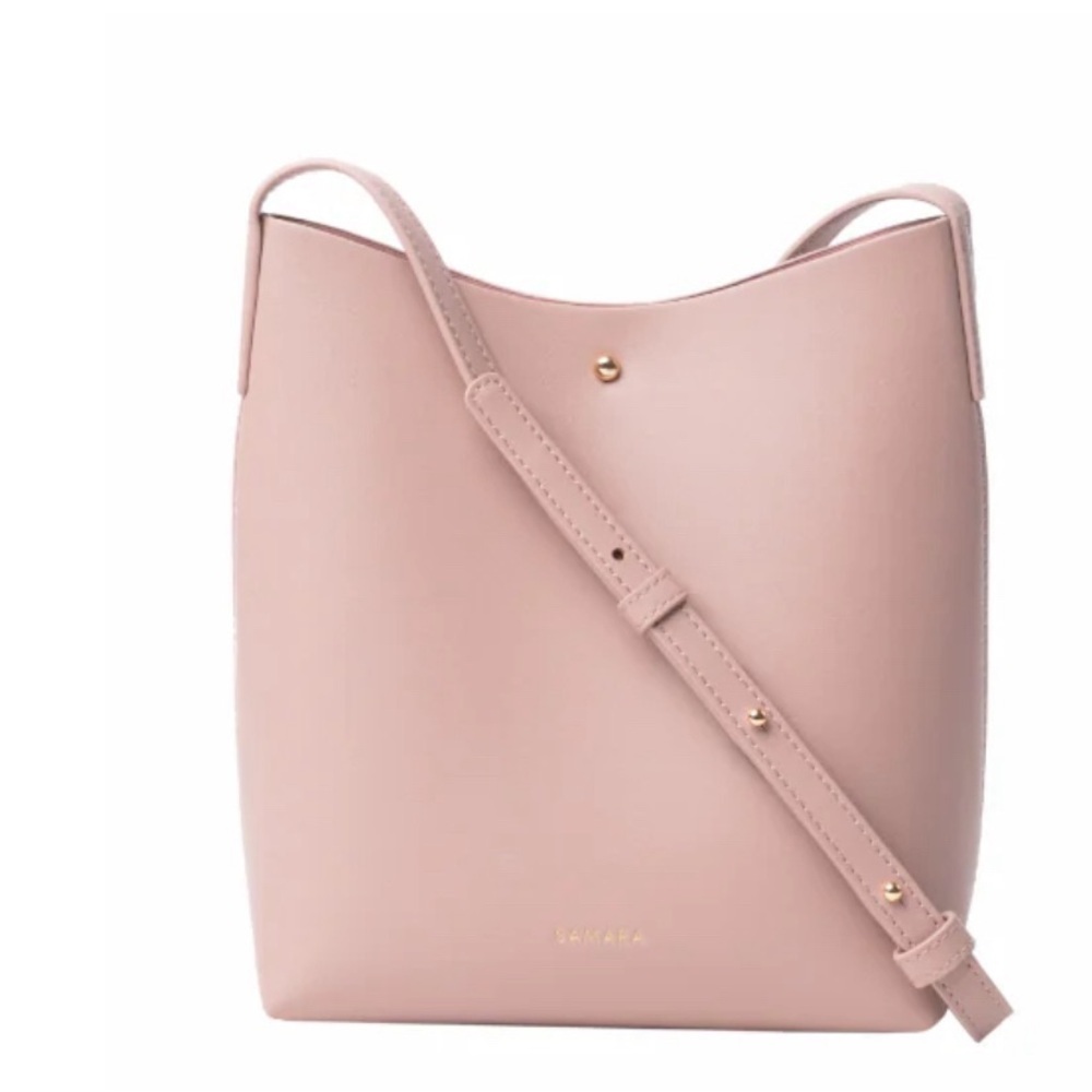 Samara Medium Shoulder Vegan Leather Bag‎ in Peony